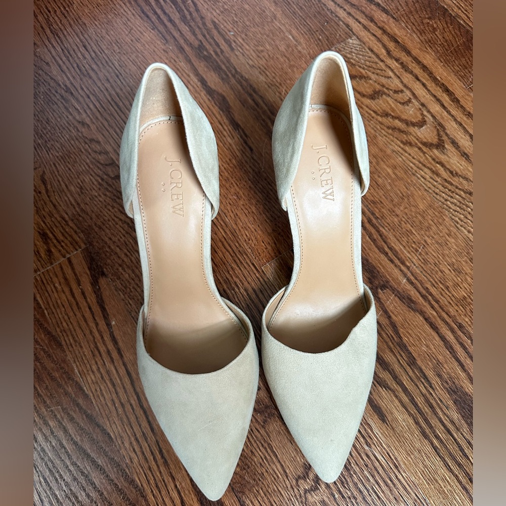 New J. Crew Women's Beige Suede Heels